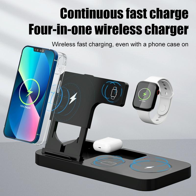 15W 4 In 1 Wireless Phone Charger Black 4