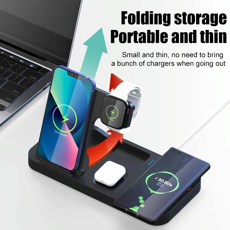 15W 4 In 1 Wireless Phone Charger Black 6