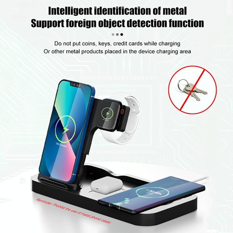 15W 4 In 1 Wireless Phone Charger Black 7