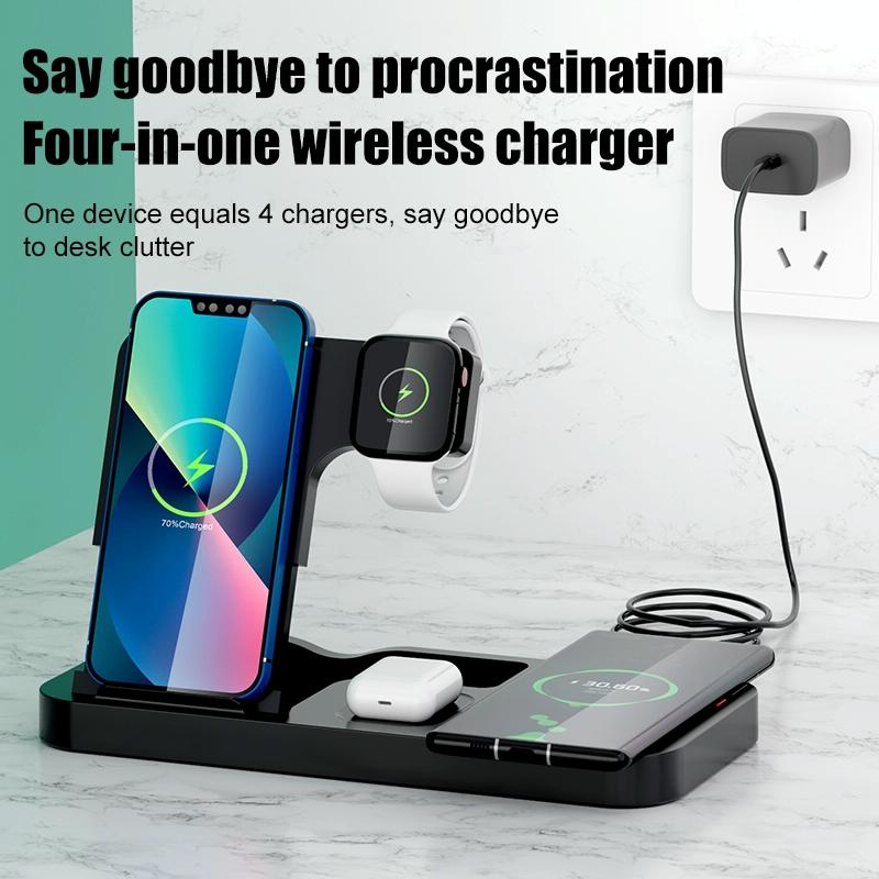 15W 4 In 1 Wireless Phone Charger Black 8