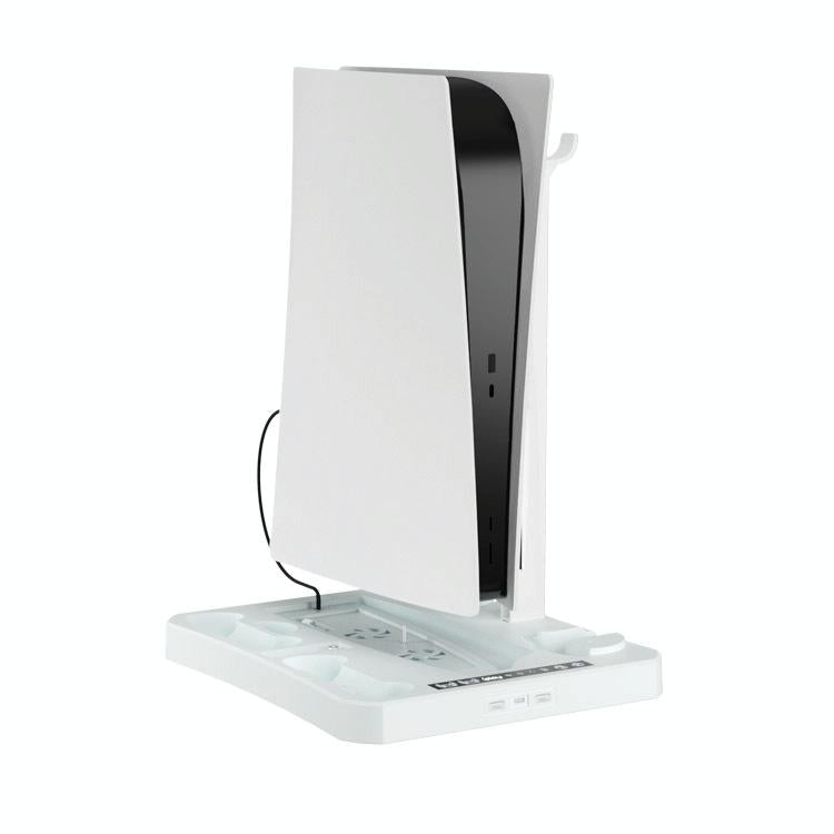 Multifunctional Cooling Base for Ps5 with Vr2 Handle Charging and Disc Storage Stand - White 3