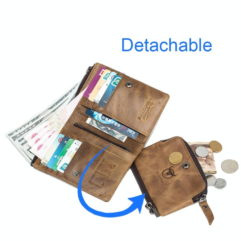 Detachable Rfid Leather Wallet - Anti-theft 5