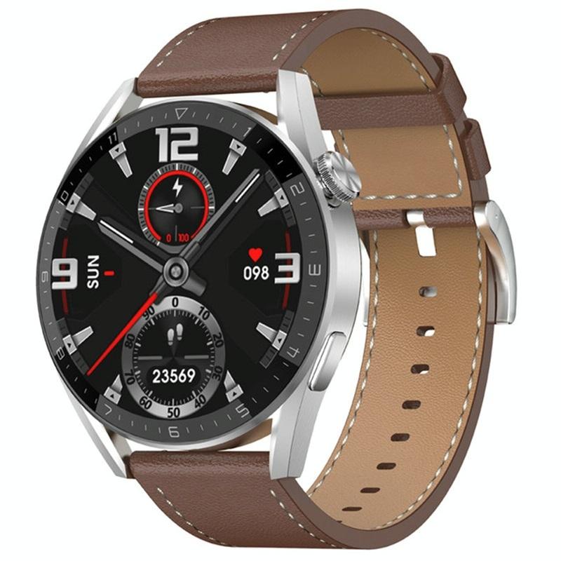 Smart Leather Watch With Colour Screen - Black 9