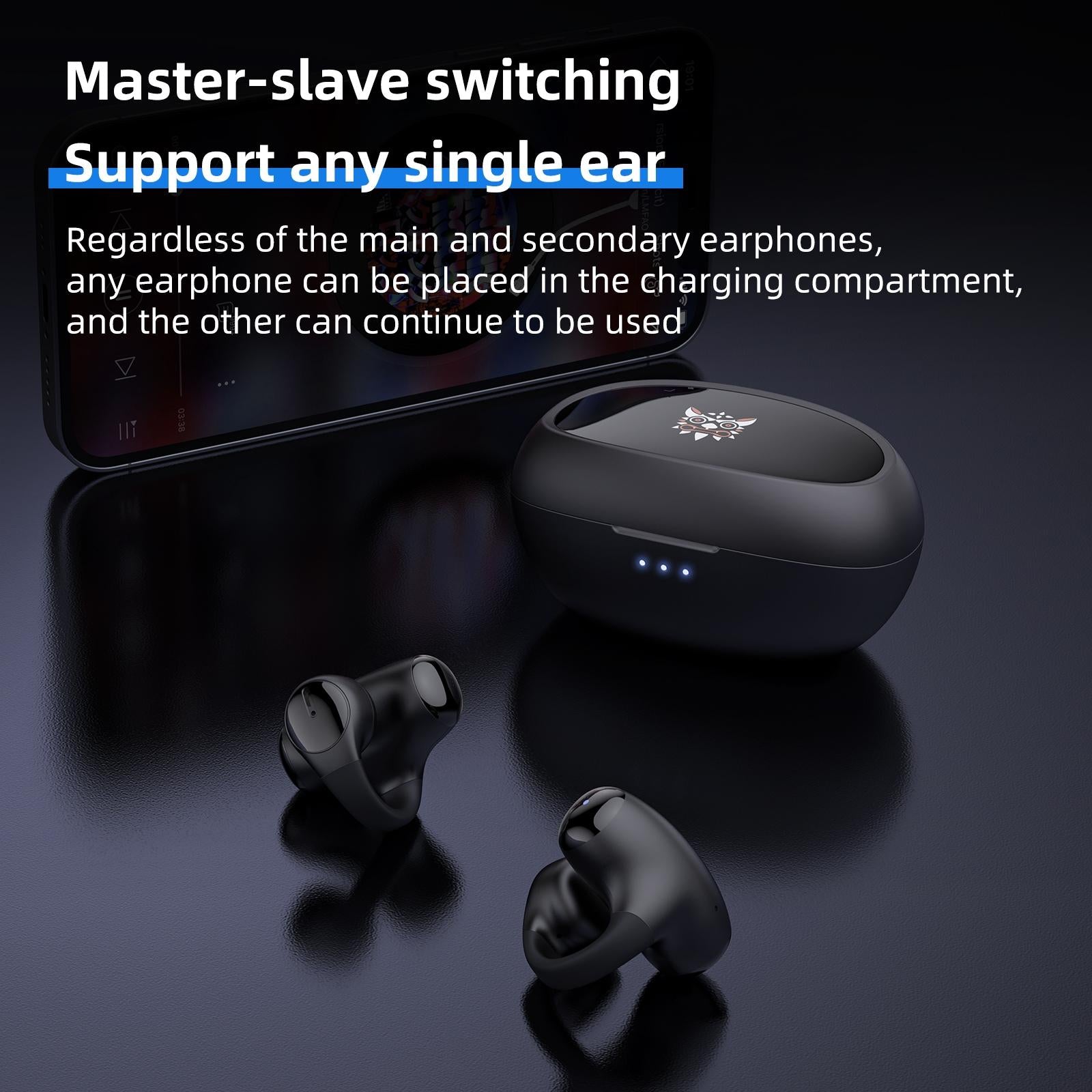 Wireless Bluetooth Earphone - Ear-mounted T306 - Black 11