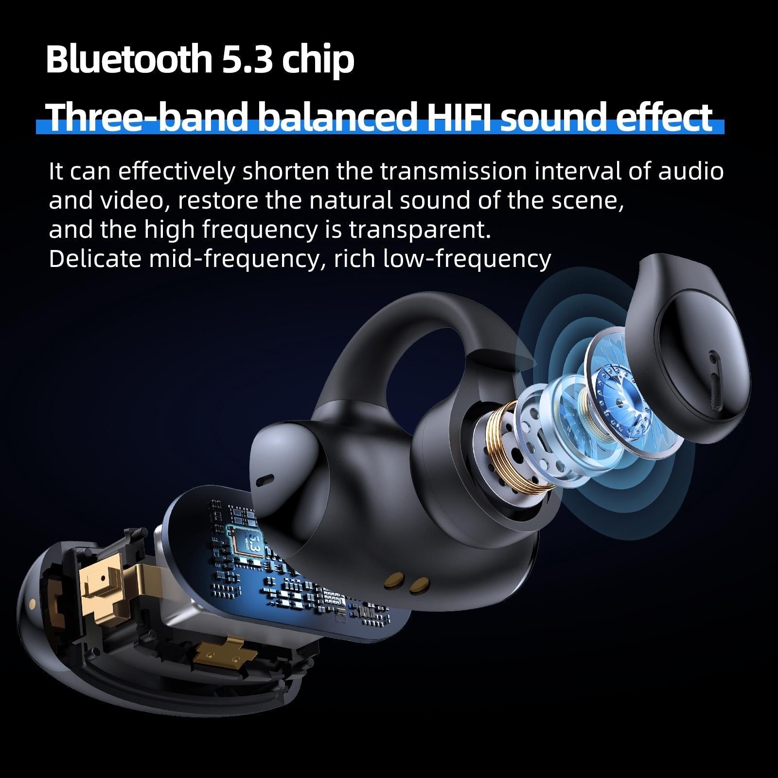 Wireless Bluetooth Earphone - Ear-mounted T306 - Black 13