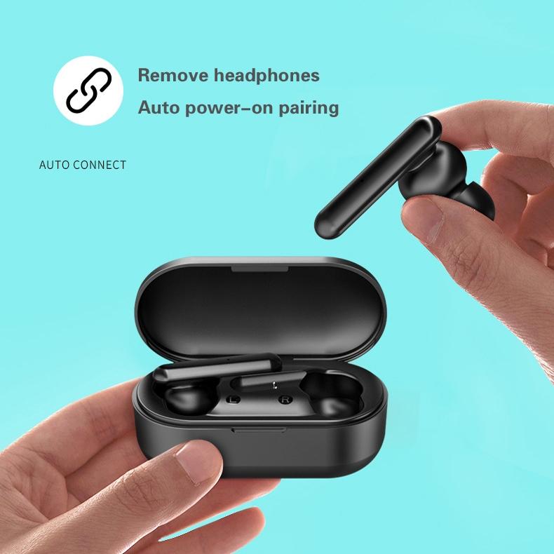 Mini Touch Control Tws Wireless Earphones with Mic & Charger Box - Black 4