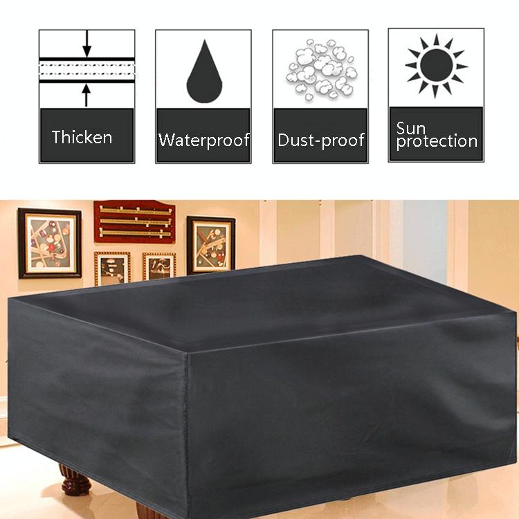 Water-repellent Billiard Table Cover - 225x116x82cm - Black 6