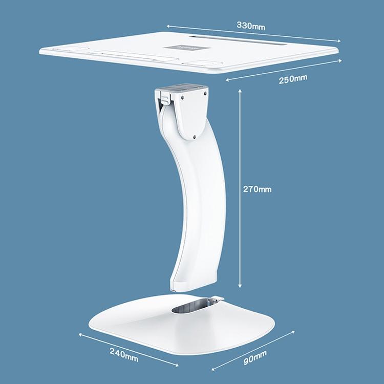 Portable Foldable Laptop Stand - Heightening Bracket Multifunctional White 3