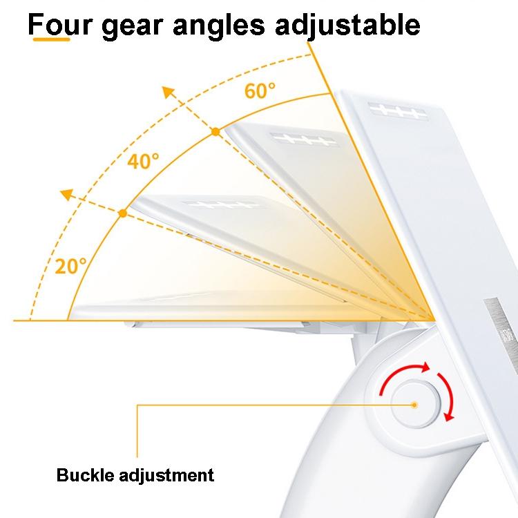 Portable Foldable Laptop Stand - Heightening Bracket Multifunctional White 4