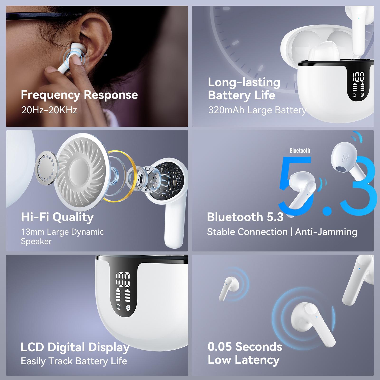 True Wireless Stereo Bluetooth Earphones - S61 - White 5