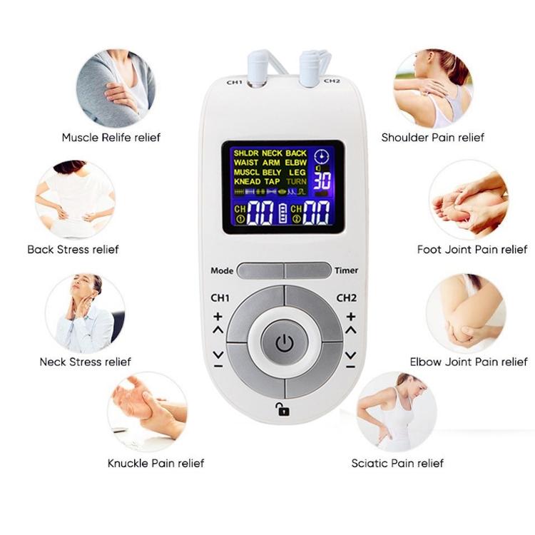 12-Mode Digital Meridian Physiotherapy Instrument Acupuncture Massager White 5