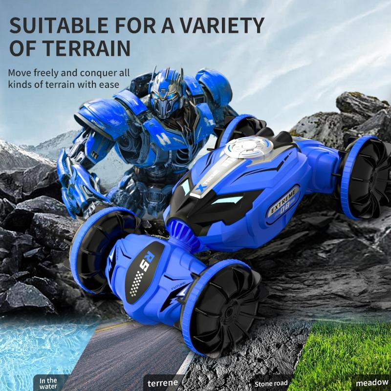 Double-sided 2.4g Rc Amphibious Car - 4wd - Green 7