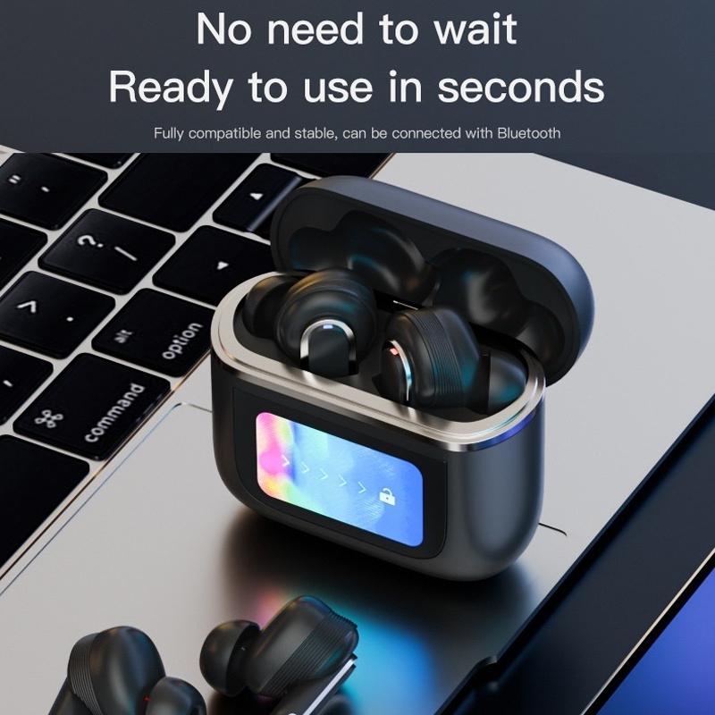 Wireless Anc Bluetooth Earphones with Touch Screen and Active Noise Reduction - Champagne Gold 14