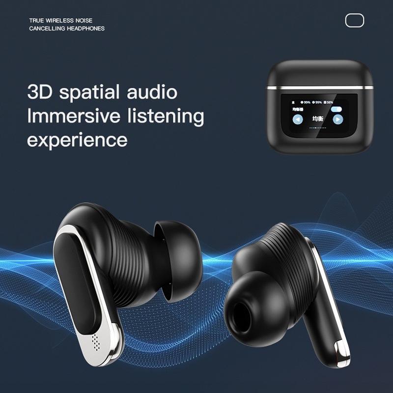 Wireless Anc Bluetooth Earphones with Touch Screen and Active Noise Reduction - Champagne Gold 15