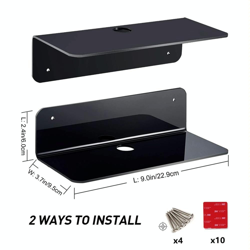 Set of 2 Wall Mounts for Speakers and Surveillance Cameras - Transparent 3