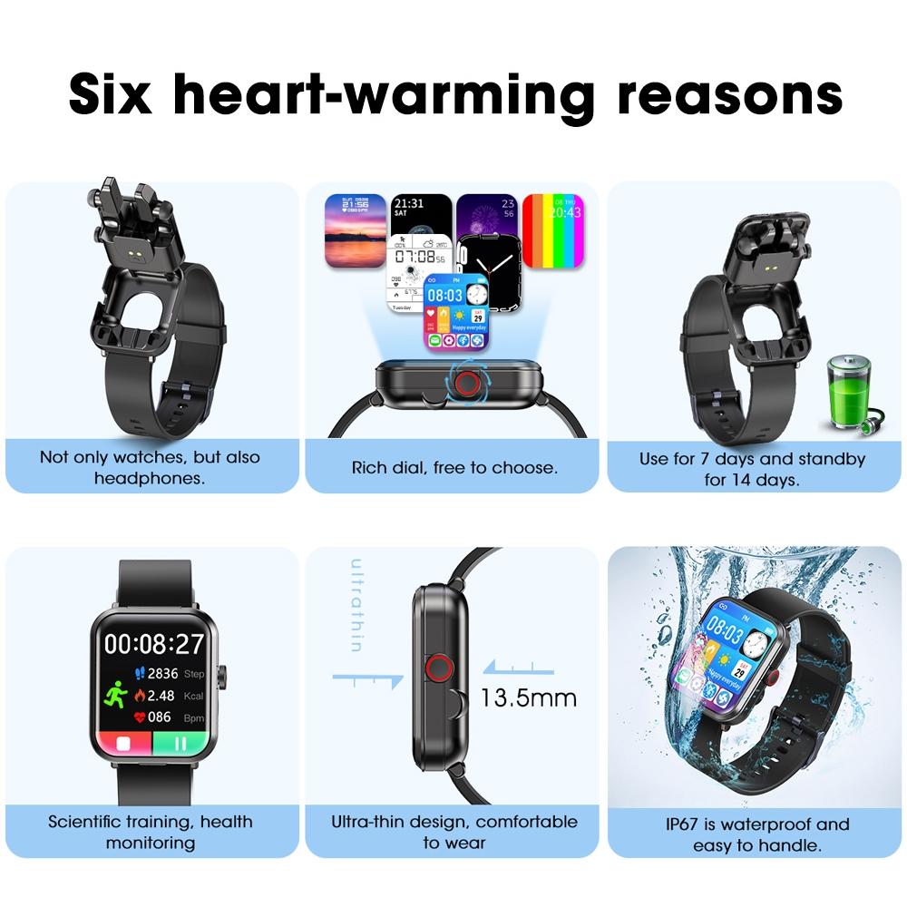 Bluetooth Call Health Monitoring Smart Bracelet - Compact Design 13