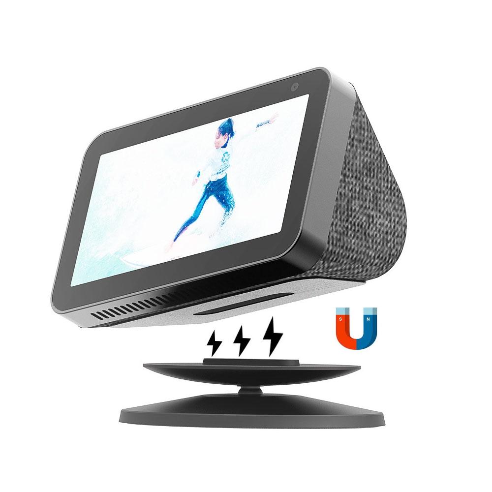 Adjustable Stand for Amazon Echo Show 5 - 360 Degree Swivel Holder - White 5
