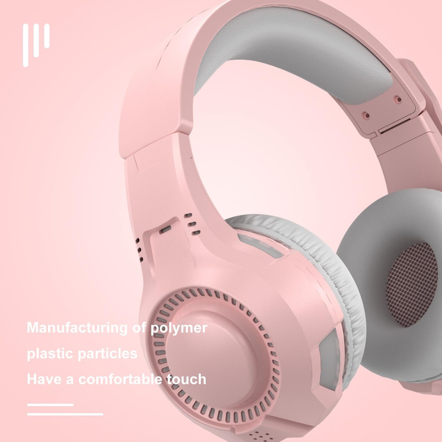 3.5Mm Wired Gaming Headset With Mic Pink 4