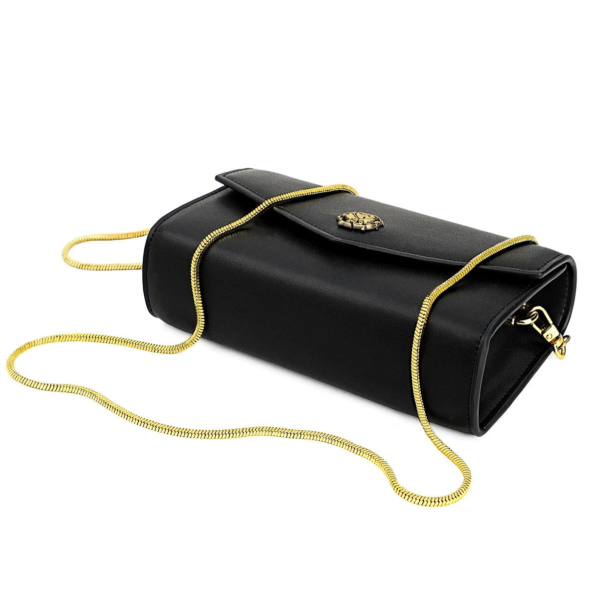 Chic One Shoulder Cowhide Bag For Women - Black 5