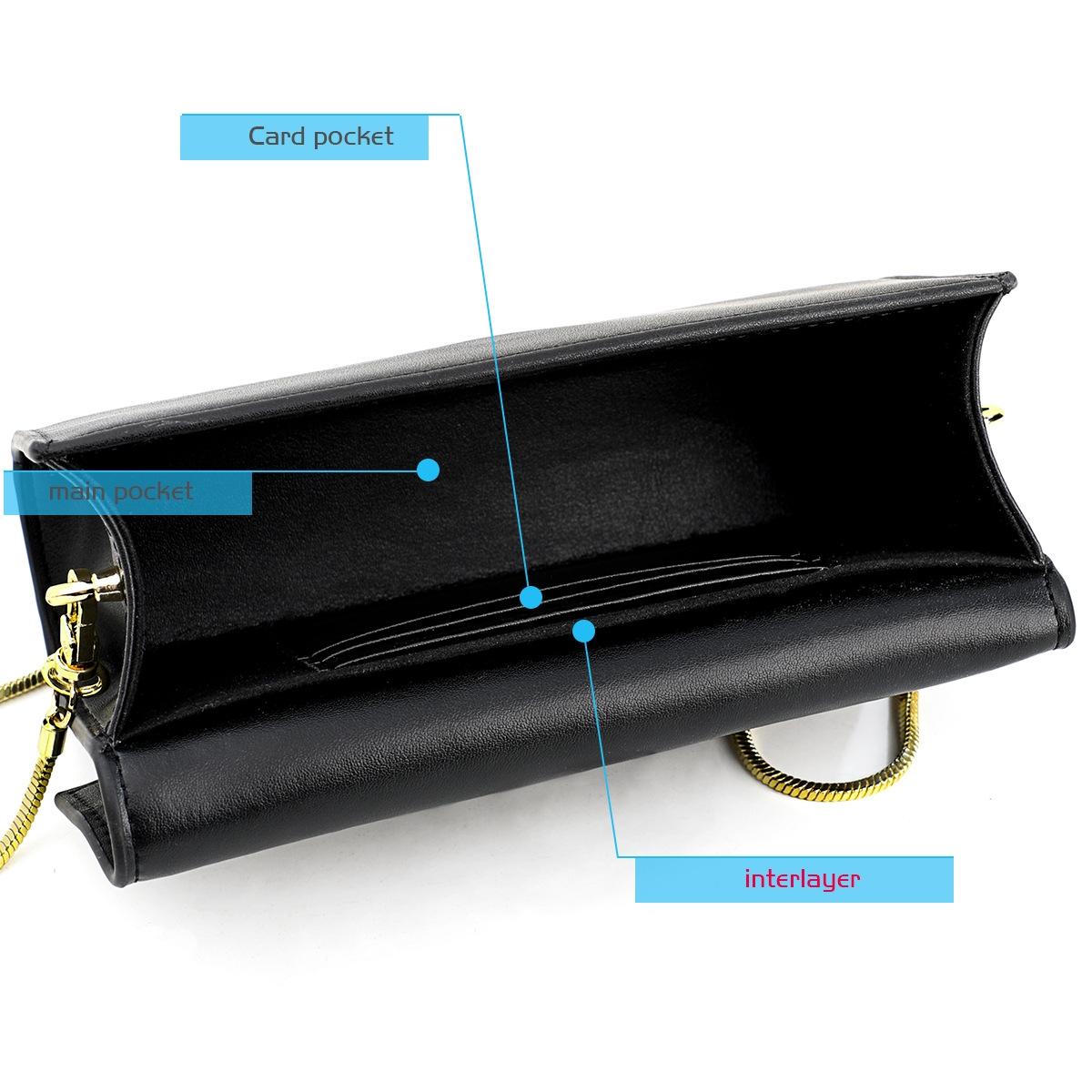 Chic One Shoulder Cowhide Bag For Women - Black 8