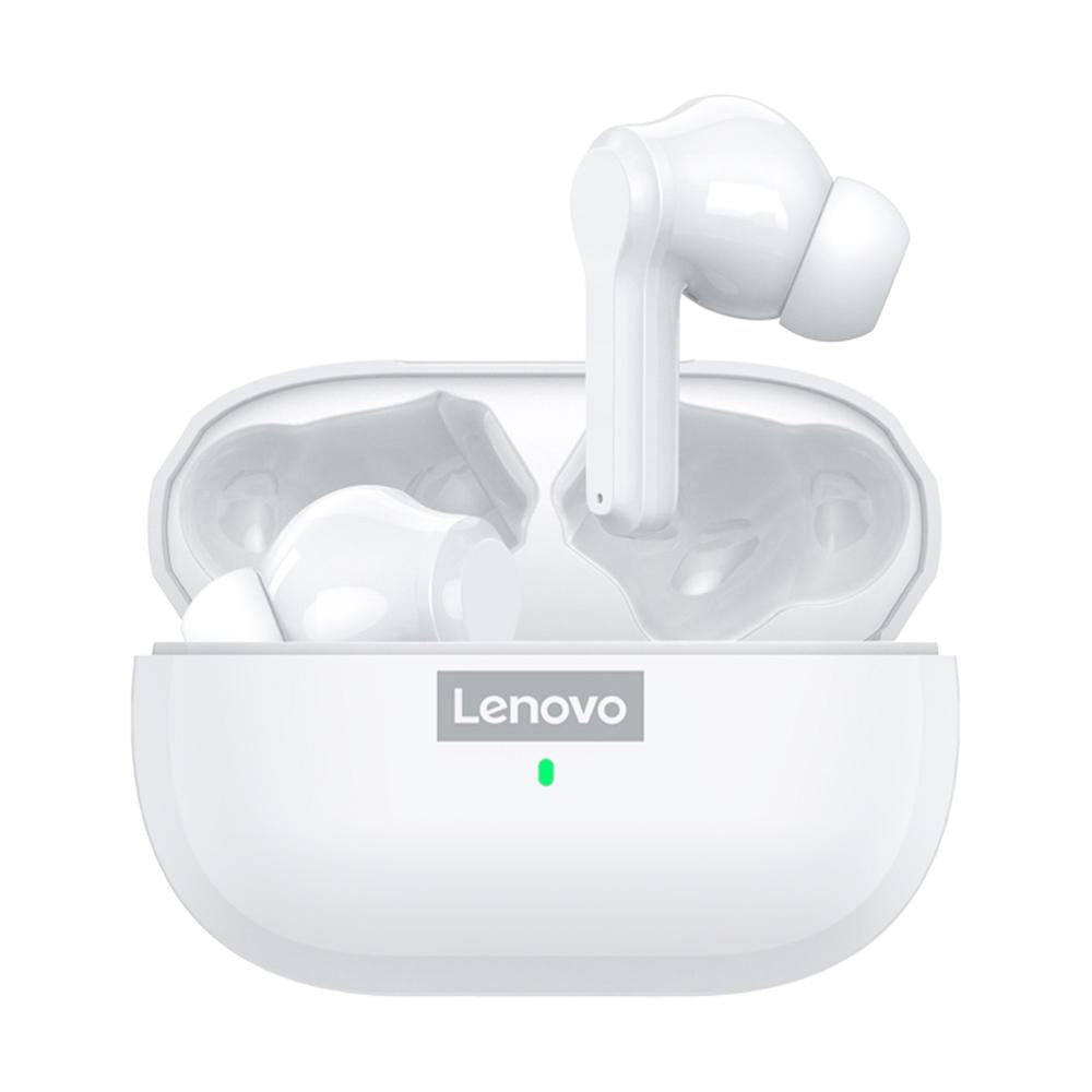 Waterproof Wireless Bluetooth Earphones with Noise Reduction and Hifi Bass - White