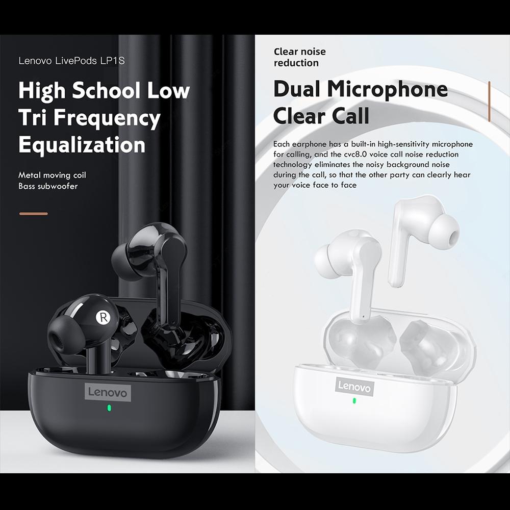 Waterproof Wireless Bluetooth Earphones with Noise Reduction and Hifi Bass - White 3
