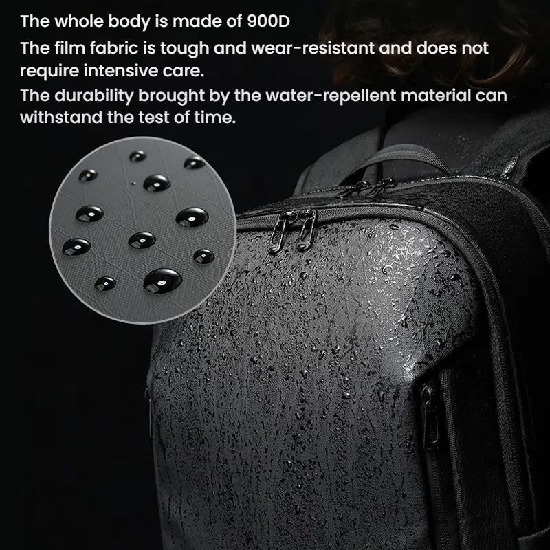 Large Capacity Lightweight Business Backpack For Men - Black 9