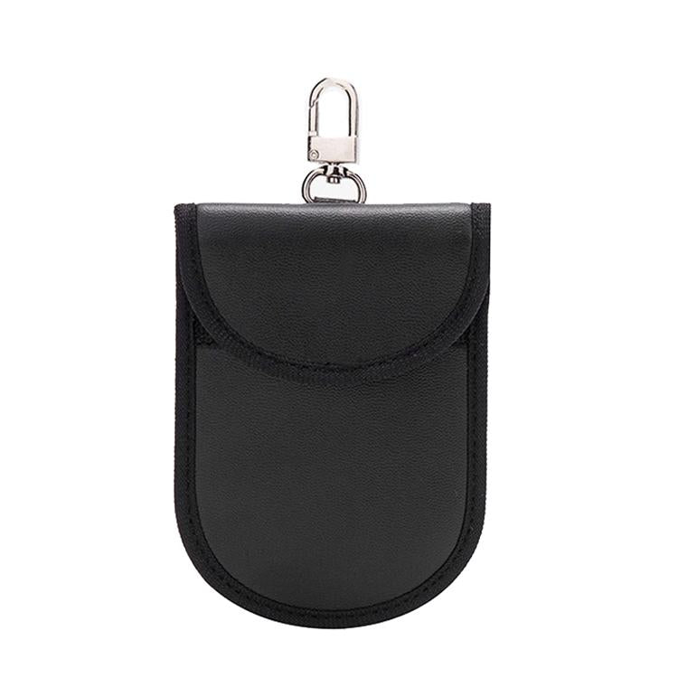 2-pack Rfid Key & Phone Signal Shield - Black Pu