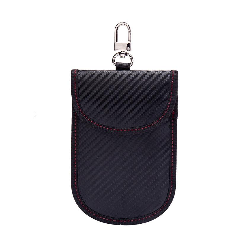 2-pack Rfid Key & Phone Signal Shield - Black Pu