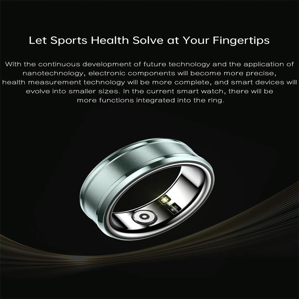 Smart Ring With Heart Rate Blood Oxygen And Sleep Monitoring - Size 20 - Gold 6