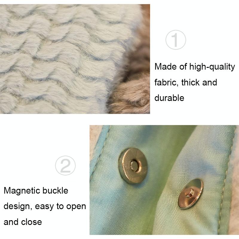 Small Plaid Handbag in Plush Material - Light Grey 5
