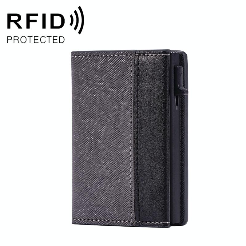 Rfid Blocking Triple Fold Card Holder - Anti-magnetic