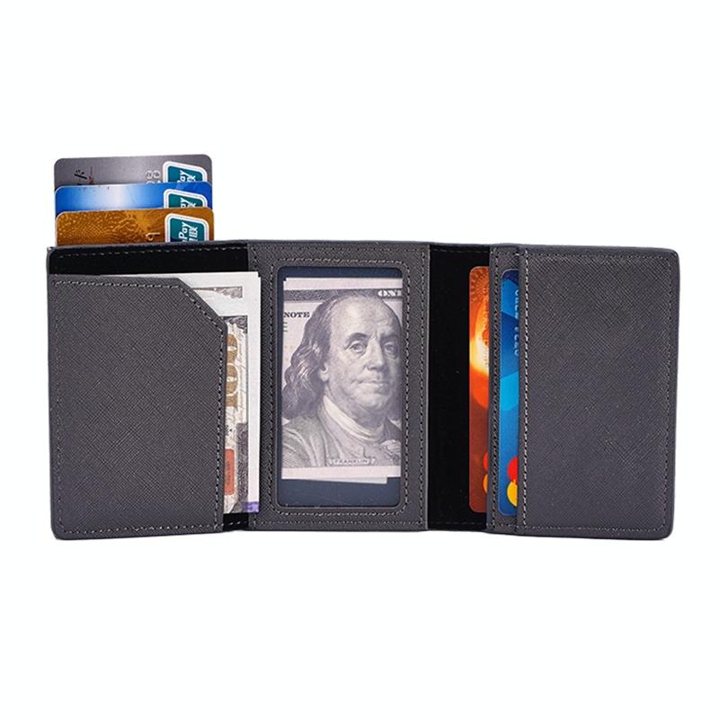 Rfid Blocking Triple Fold Card Holder - Anti-magnetic 6