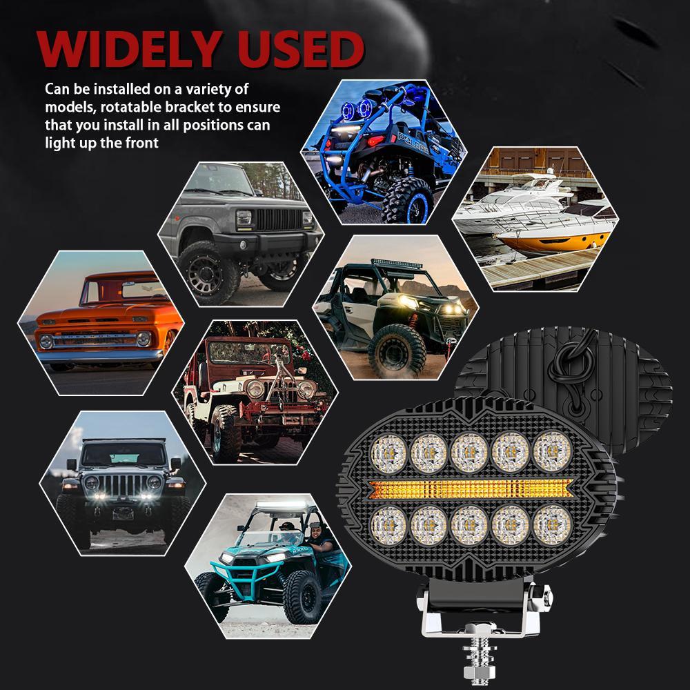 5.5 Inch Elliptical Hybrid Light Car Work Light 5