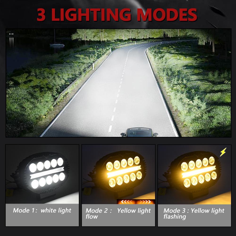 5.5 Inch Elliptical Hybrid Light Car Work Light 13