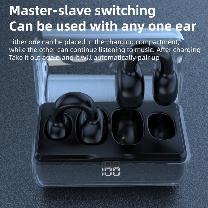 Wireless Earphones with Digital Display and Charging Case - Black 7