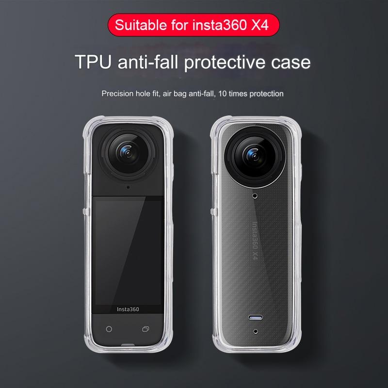 Clear Soft Tpu Protective Case for Insta360 X4 - 1.5mm Thickness - Transperant - Single Cover 3