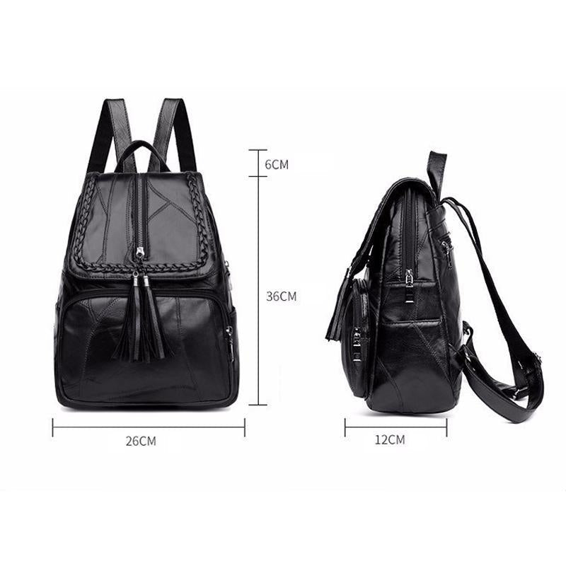 Simple Black Pu Leather Shoulder Bag For Women 5