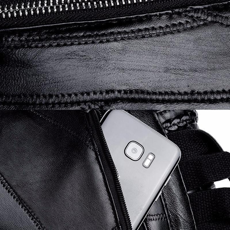 Simple Black Pu Leather Shoulder Bag For Women 9