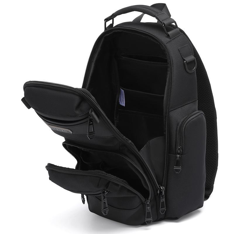 Lightweight Men Waterproof Crossbody Chest Bag Travel Companion - Black 5