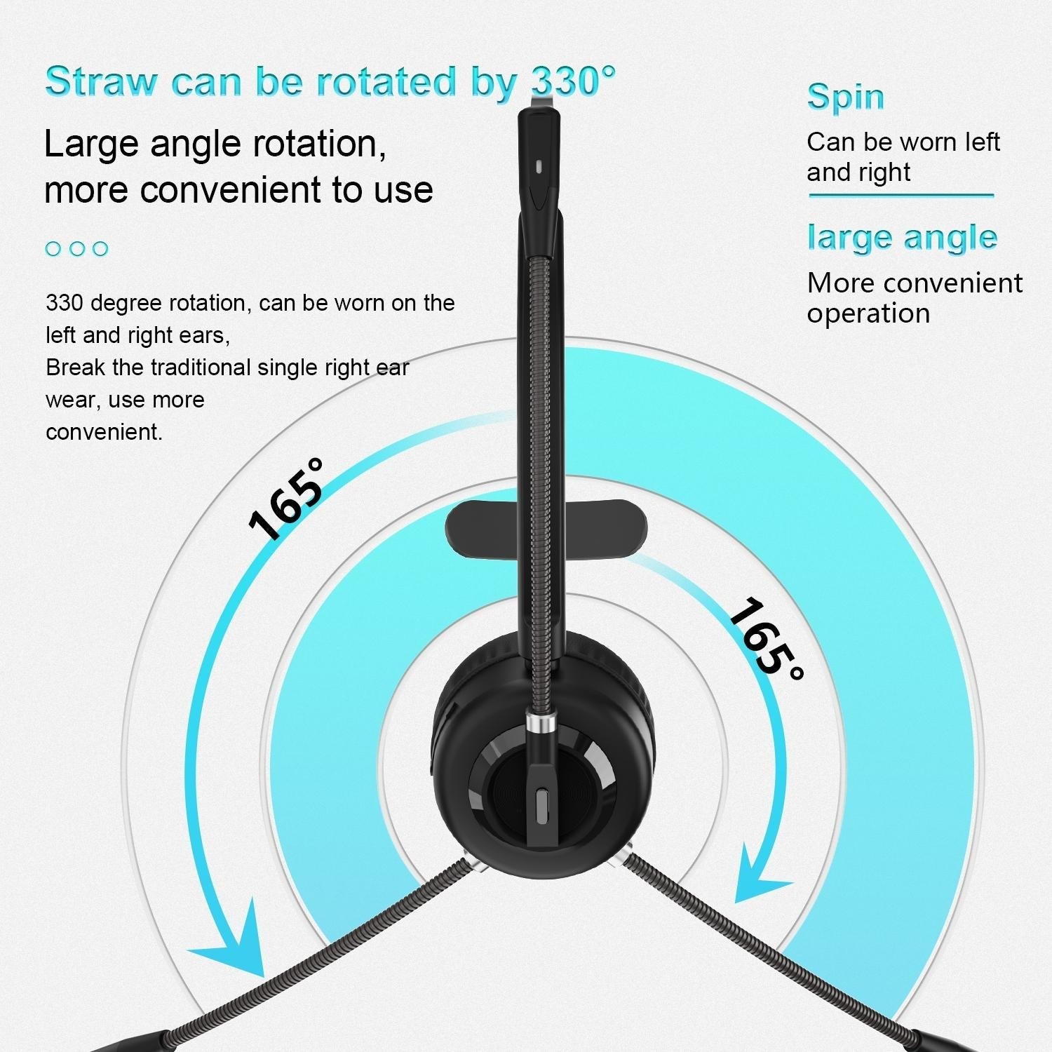 Wireless Noise-Cancelling Headset With Mic Black 5