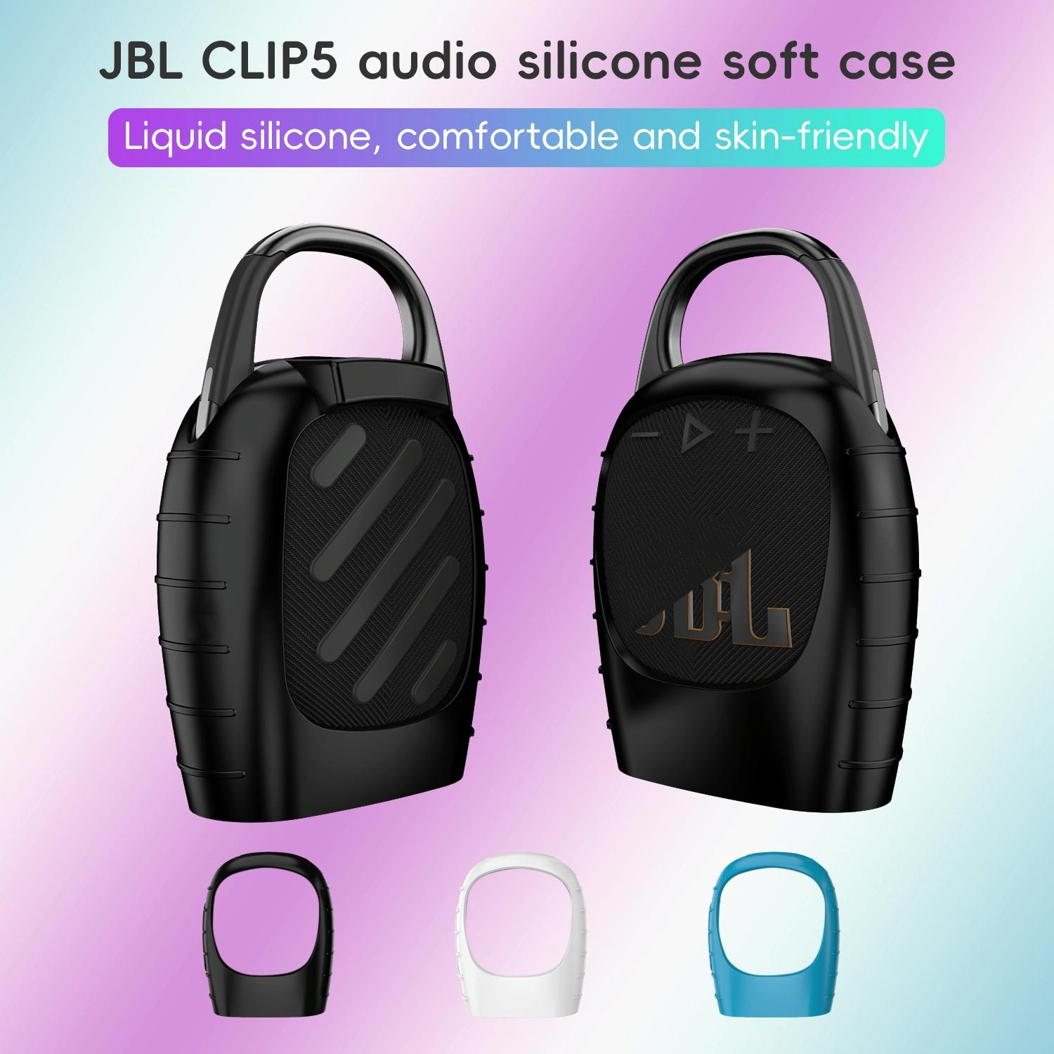 Shockproof Silicone Case for Jbl Clip 5 Bluetooth Speaker - Black 4