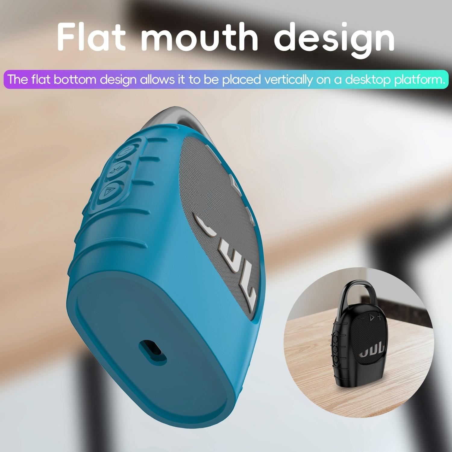 Shockproof Silicone Case for Jbl Clip 5 Bluetooth Speaker - Black 8