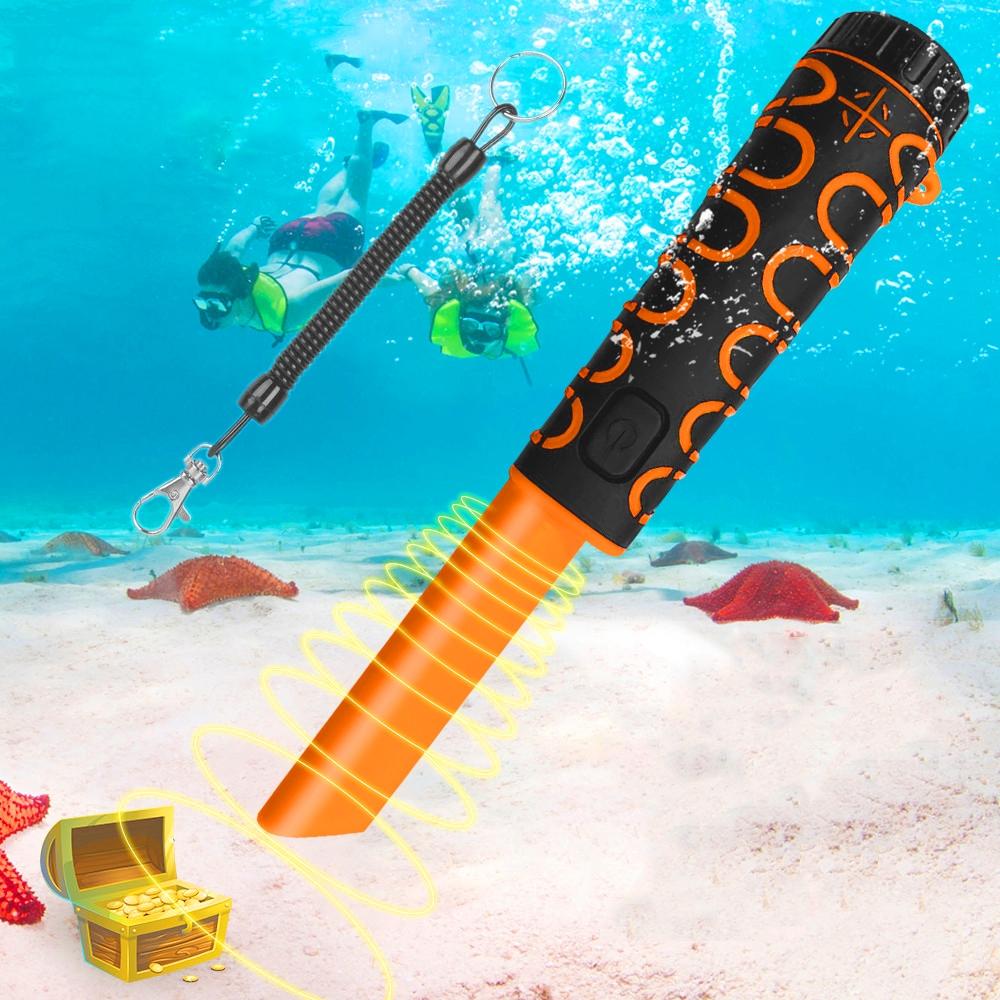 High Sensitivity Underwater Metal Detector - Ip68 Waterproof & Convenient - Orange 9