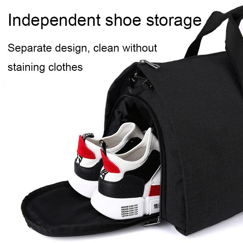 Shoe Compartment Travel Suit Bag - Compact & Organized - Light Grey 6