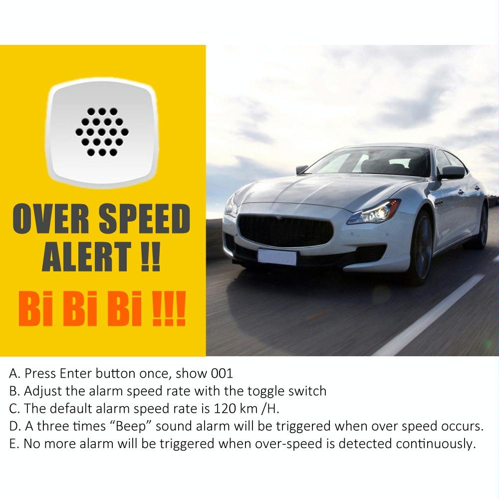 4.5 Inch Hud Car Gps Speed Meter With Overspeed Alarm Mileage Altitude Clock Black 7