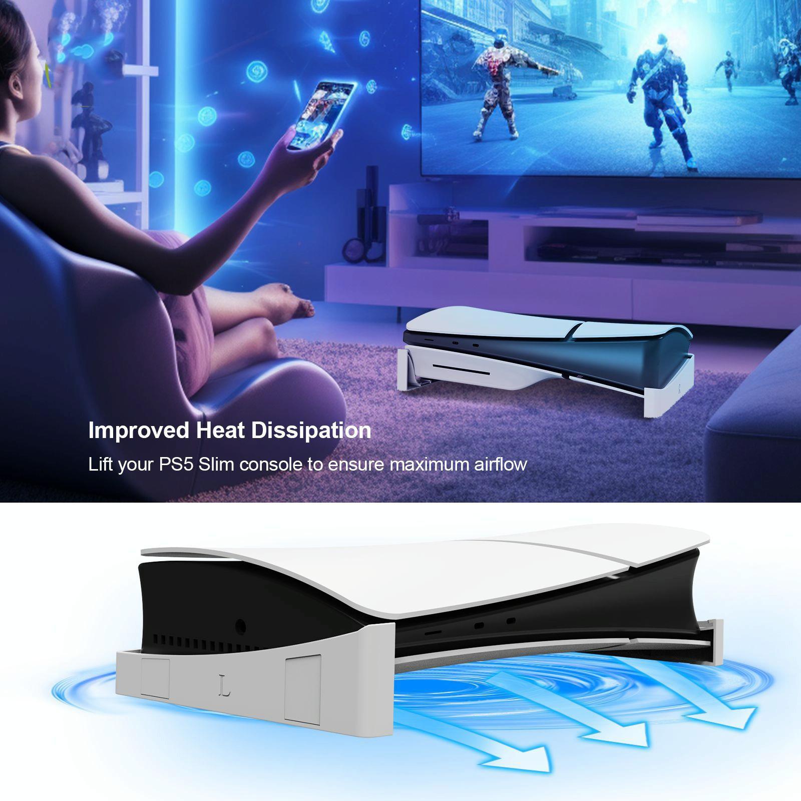Universal Horizontal Stand For Ps5 Slim - Digital / Optical Drive Version - Black 6