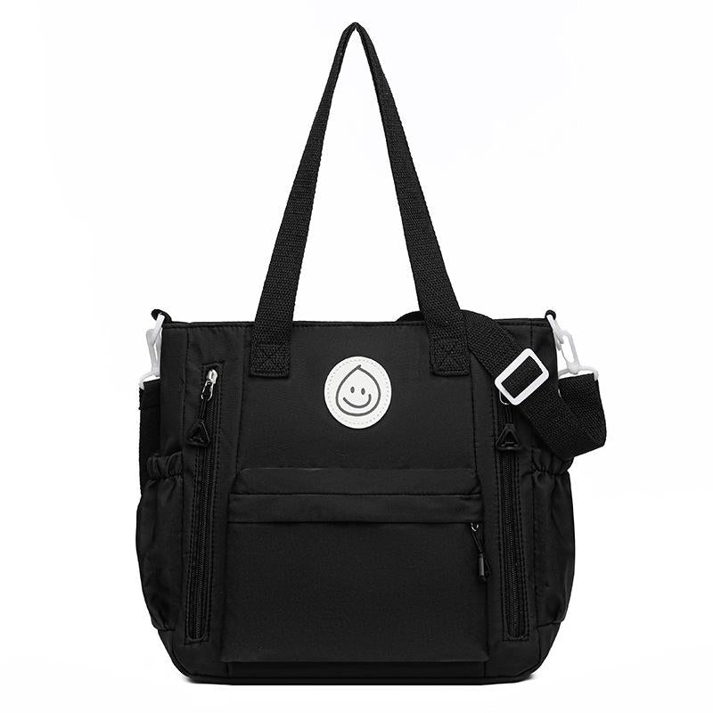 Versatile Contrast Shoulder Bag For Students - Black 12
