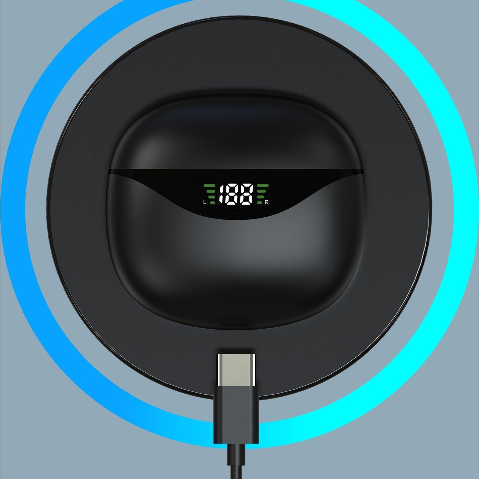 Wireless Tws Bluetooth Earphones - Stereo Sound - Black 5