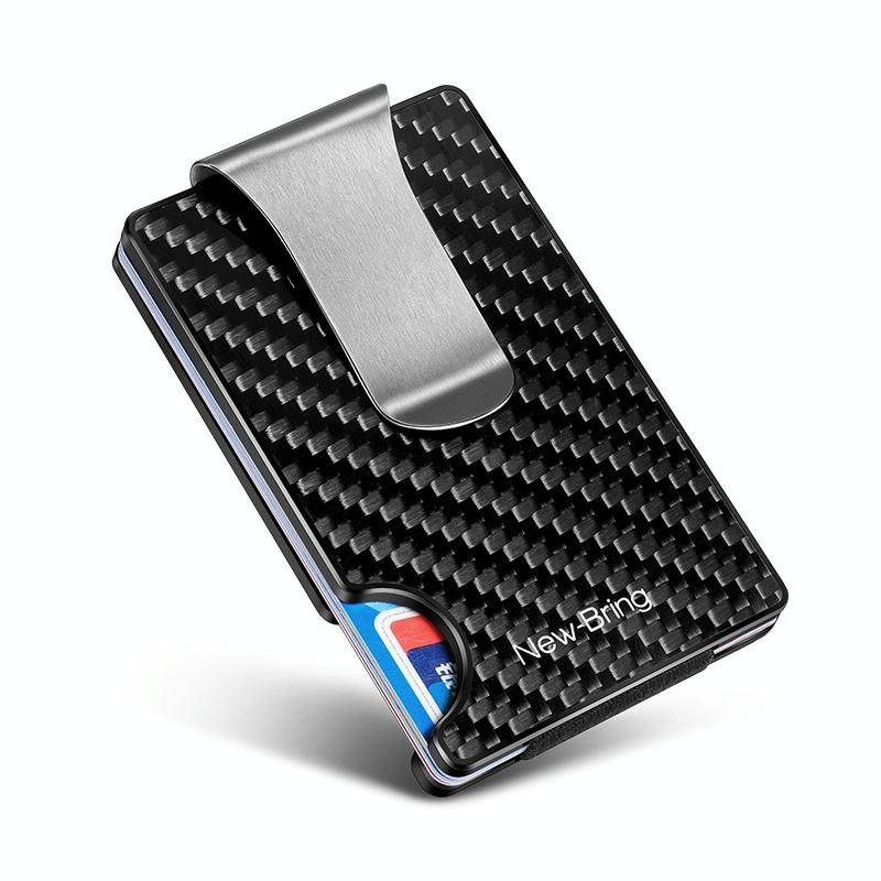 Ultra Thin Rfid Carbon Fiber Wallet For Men Anti Theft Card Holder - Silver 10